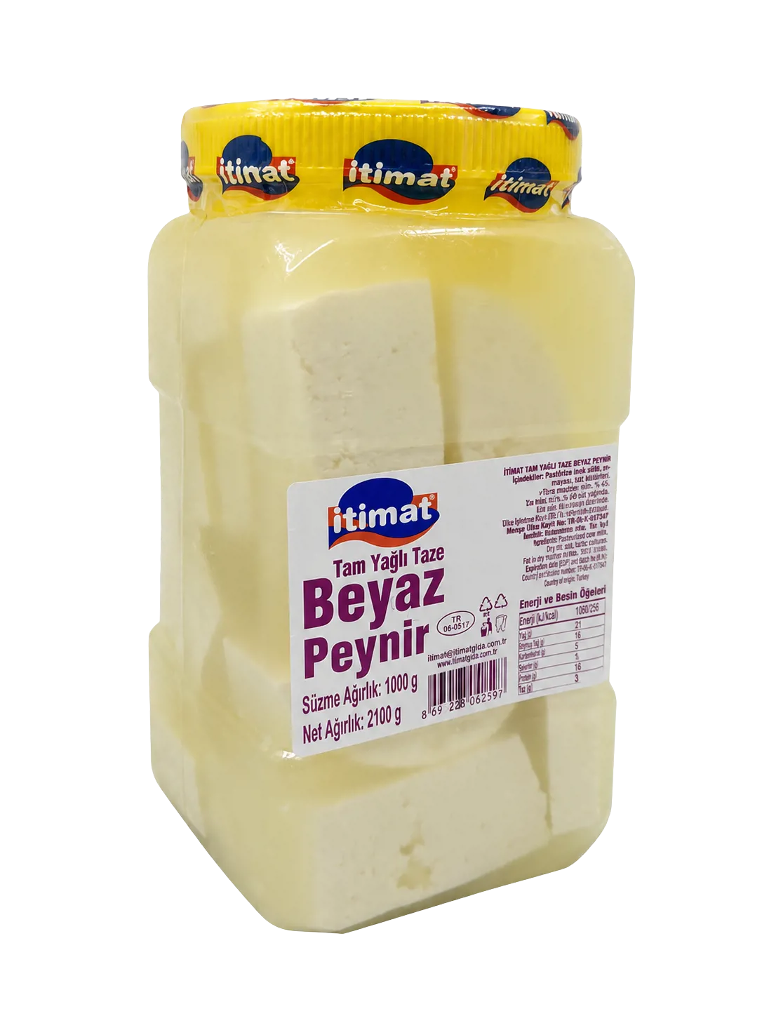 İTİMAT TAM YAĞLI TAZE BEYAZ PEYNİR BİDON 1 KG