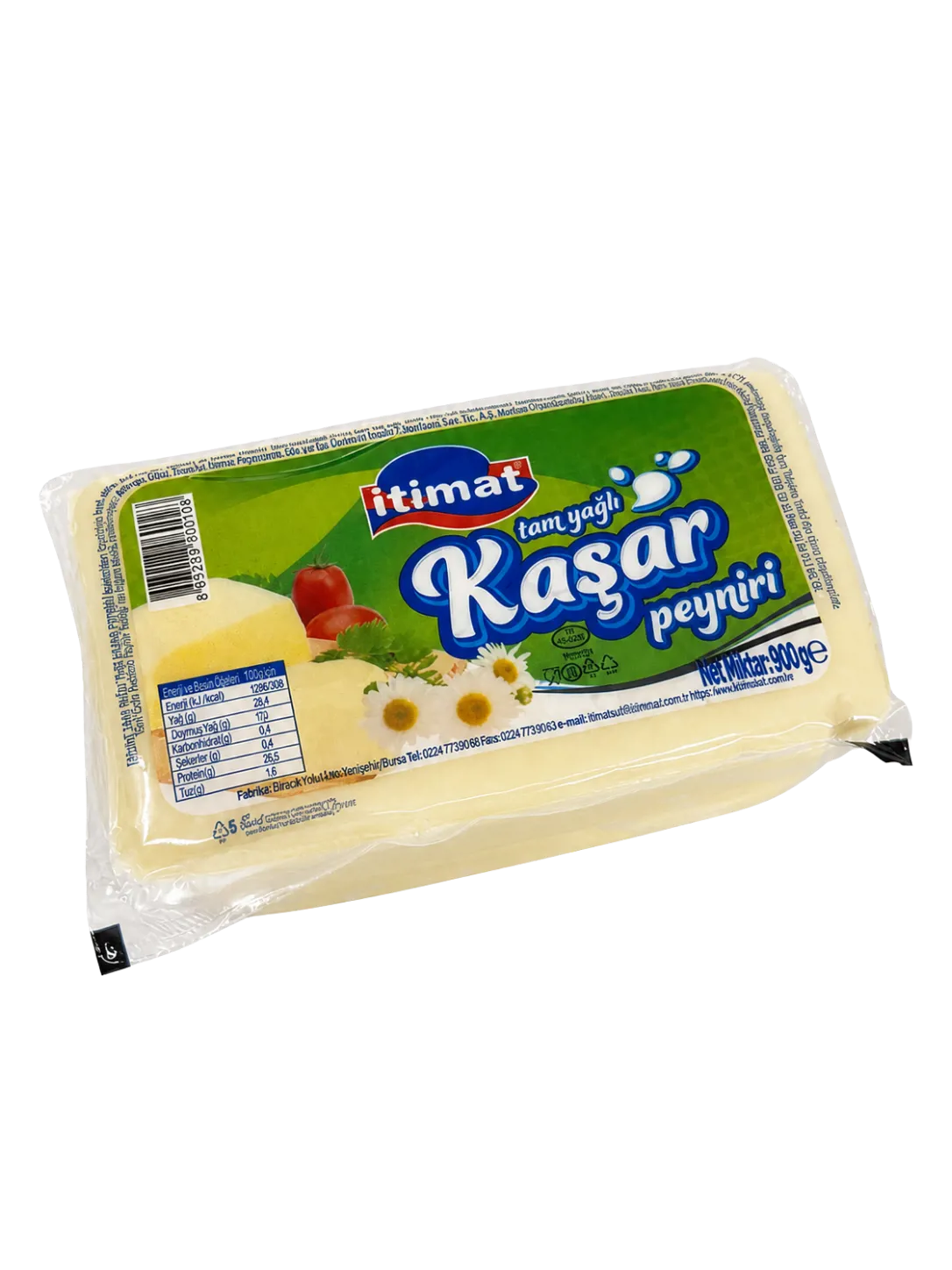 İTİMAT TAM YAĞLI TAZE KAŞAR PEYNİRİ 900 G