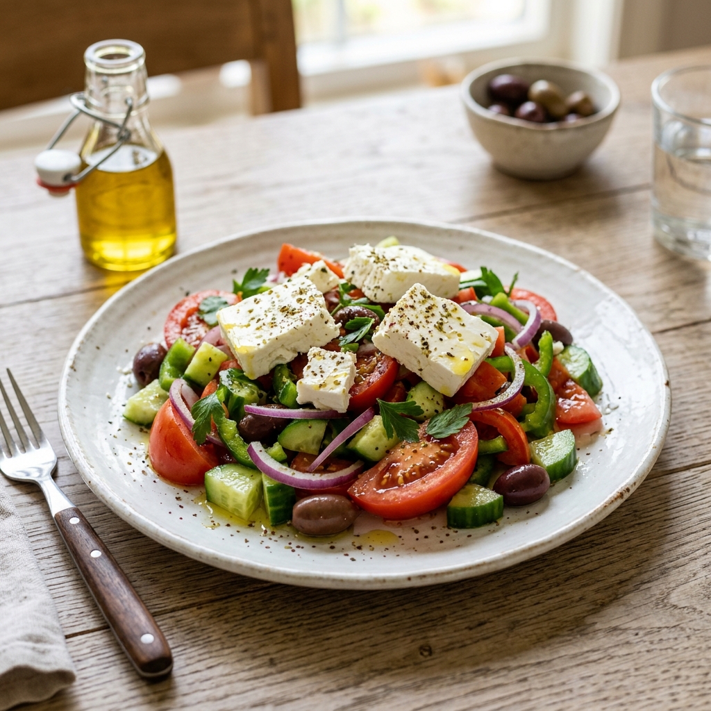 Ezine Peynirli Akdeniz Salatası
